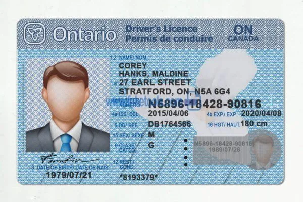 type of canadian license: G1,G2 & Full G license